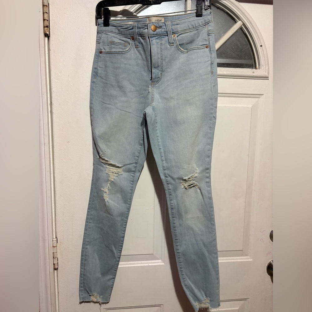 Light Blue Distressed Women's Jeans